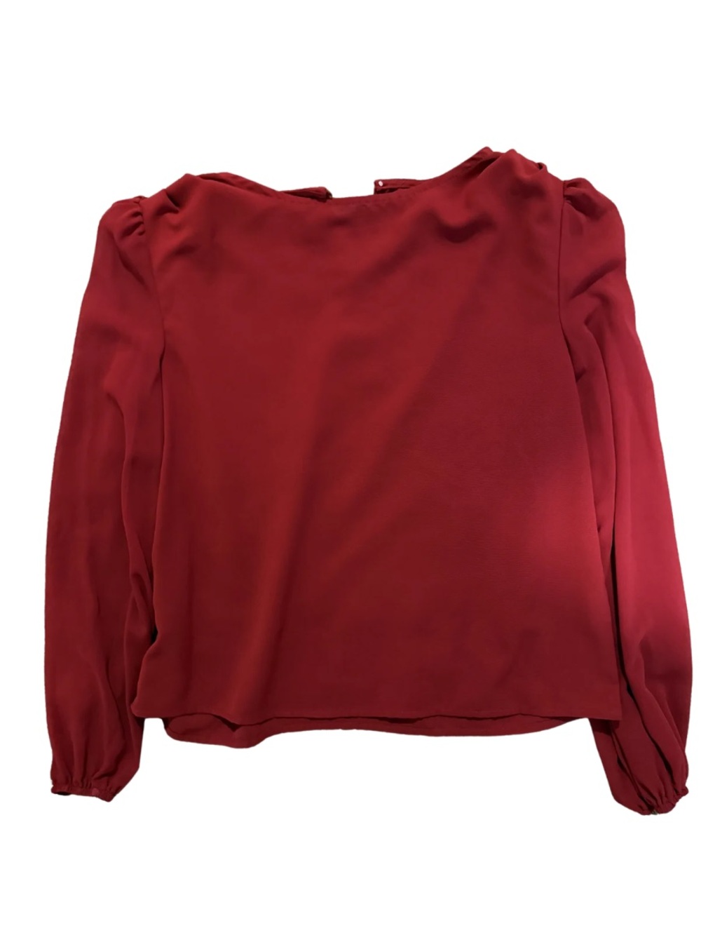 Women's Red Long-Sleeve Blouse